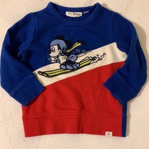 Gap Disney Mickey Mouse Crew Neck Sweatshirt